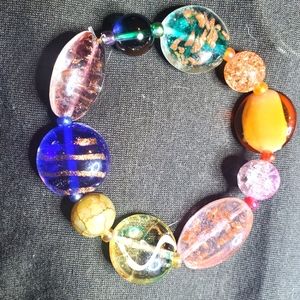 Hand made glass bead bracelet